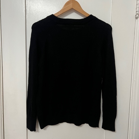 H&M Sequin Pug Dog Lover Black Crewneck Sweater, Size XS, Great Used Condition - Picture 5 of 6